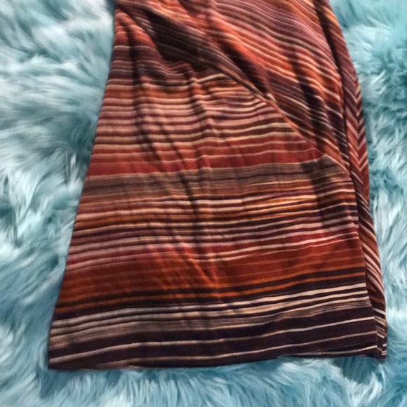 Moda International size Small rust stripe dress - Picture 2 of 3